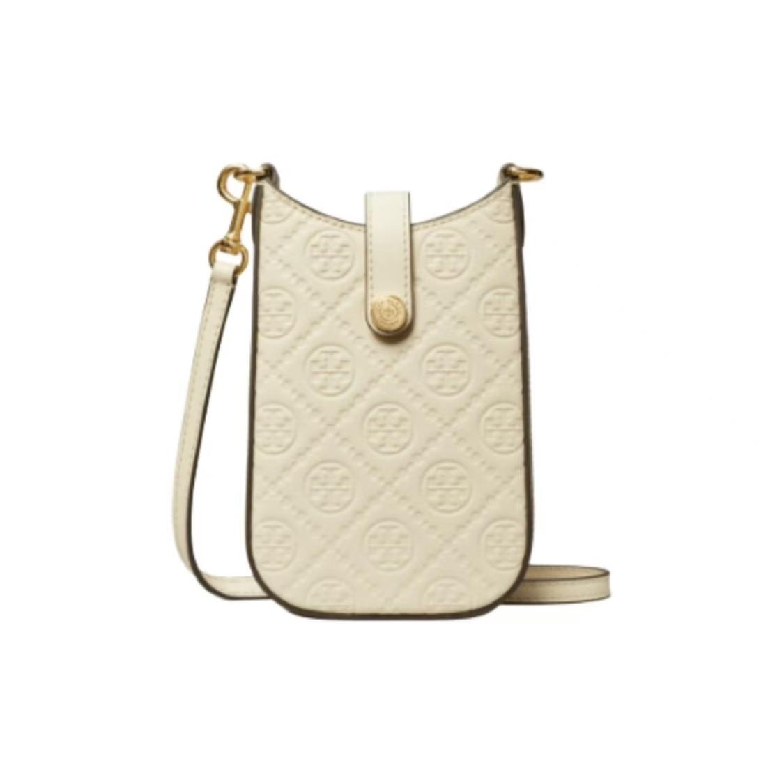 

Tory Burch T Monogram Buckle Clutch Embossed Leather Phone Bag Women Shoulder Bag Light-Cream-White 158703-921 Basic Set (Bag+Dust Bag)