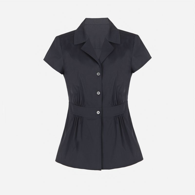 

Blue Rose Plus Size Women s Summer Stretch Cotton Silm Slim Looking Short Sleeve Shirt Work Clothing Ol Formal Wear Business Shirt Women Black 4XL