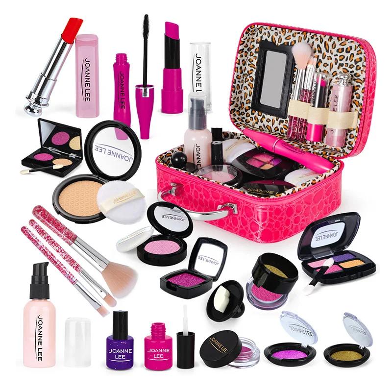 Non-Toxic Kids Toys Simulation Cosmetics Set Pretend Makeup Toys Children Play House Simulation Make Up Educational Toys For Children Fun Game