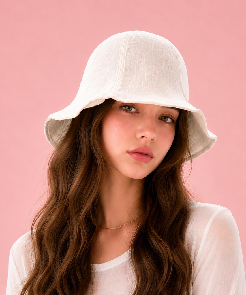 Baseukala Sofia Cotton Wire Bucket Hat (4Colors)