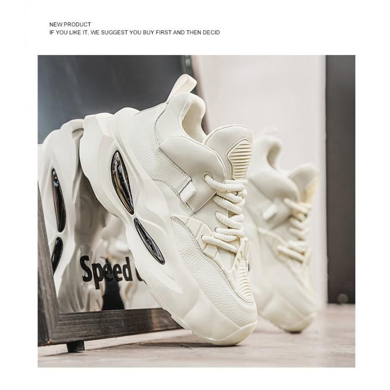 Mens Chunky Sneakers Thick Sole Comfortable Casual Shoes Daily Wear Walking Campus Style