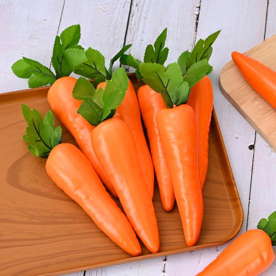 Velikonoční umělá mrkev Falešná realistická simulace Pěnová mrkev Jarní falešná zelenina pro domácnost Farmu Párty DIY Řemeslo Stolní dekorace