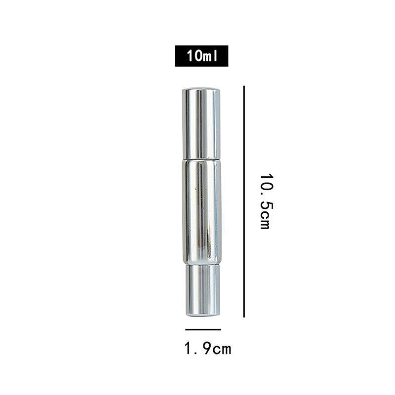 1Pc Refillable Stainless Steel Dual-End Multi-Purpose Perfume Roller Bottle Spray Bottle