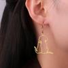 Cazador Hugging Cats Kittens Earrings for Women Stainless Steel Cute Dog Dangle Earrings 2026 Trend Jewelry Birthday Gift