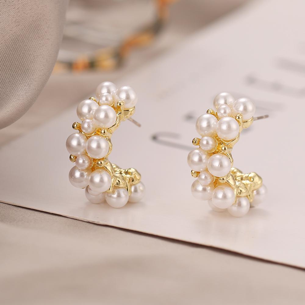 Simple Creative Exaggerated Pineapple Love Heart-shaped Geometric Chain Earrings Women Personality Geometric Girl Earrings