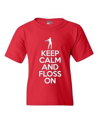Keep Calm And Floss On Dance Funny DT Youth Kids T-Shirt Tee Unisex T-Shirt
