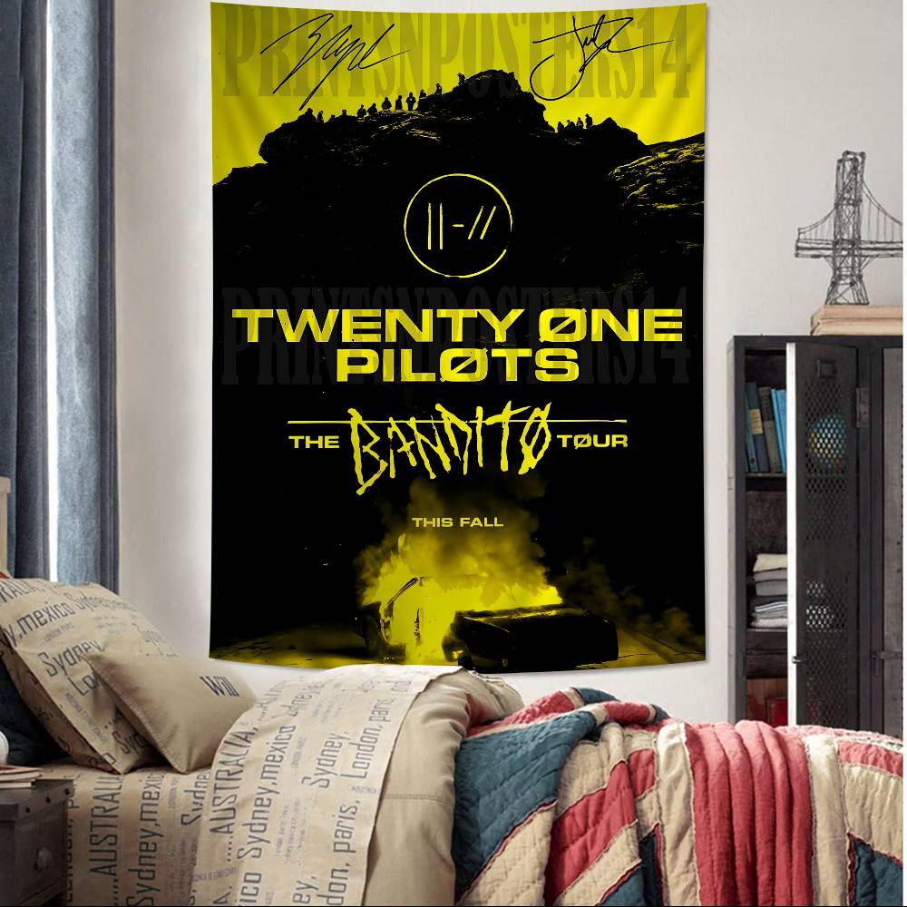TTwenty One PPilots Band Hanging Bohemian Tapestry Hanging Tarot Hippie Wall Rugs Dorm Japanese Tapestry
