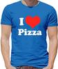 I Love Pizza - Mens T-Shirt - Food Present Margherita Pepperoni Funny