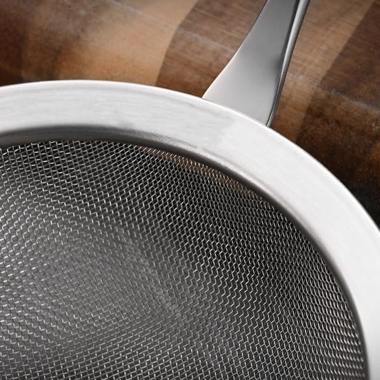 Fine Mesh Strainers Stainless Steel Edge Kitchen Colander Colander with Rounded Sifter for Food Tea Juice