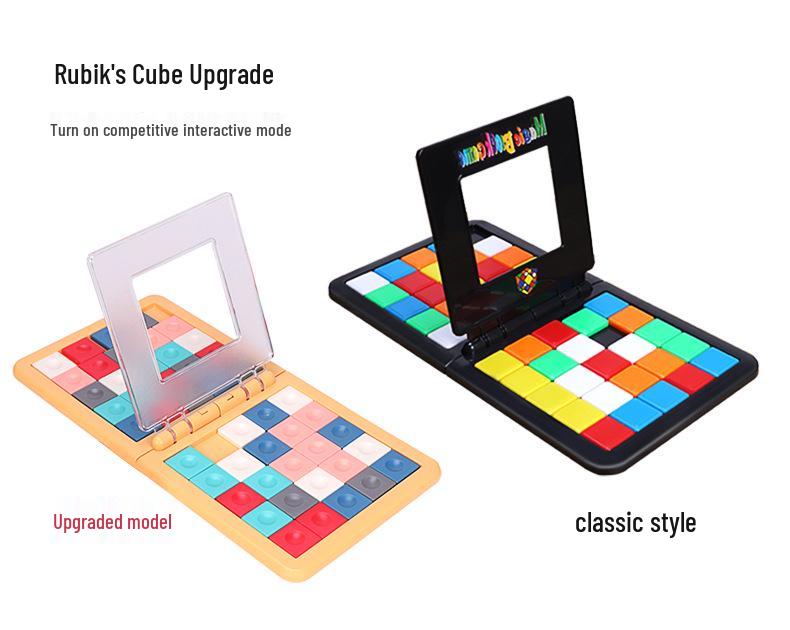 Two-Player Colorful Rubik's Cube Battle Game: Educational Parent-Child Puzzle Toy