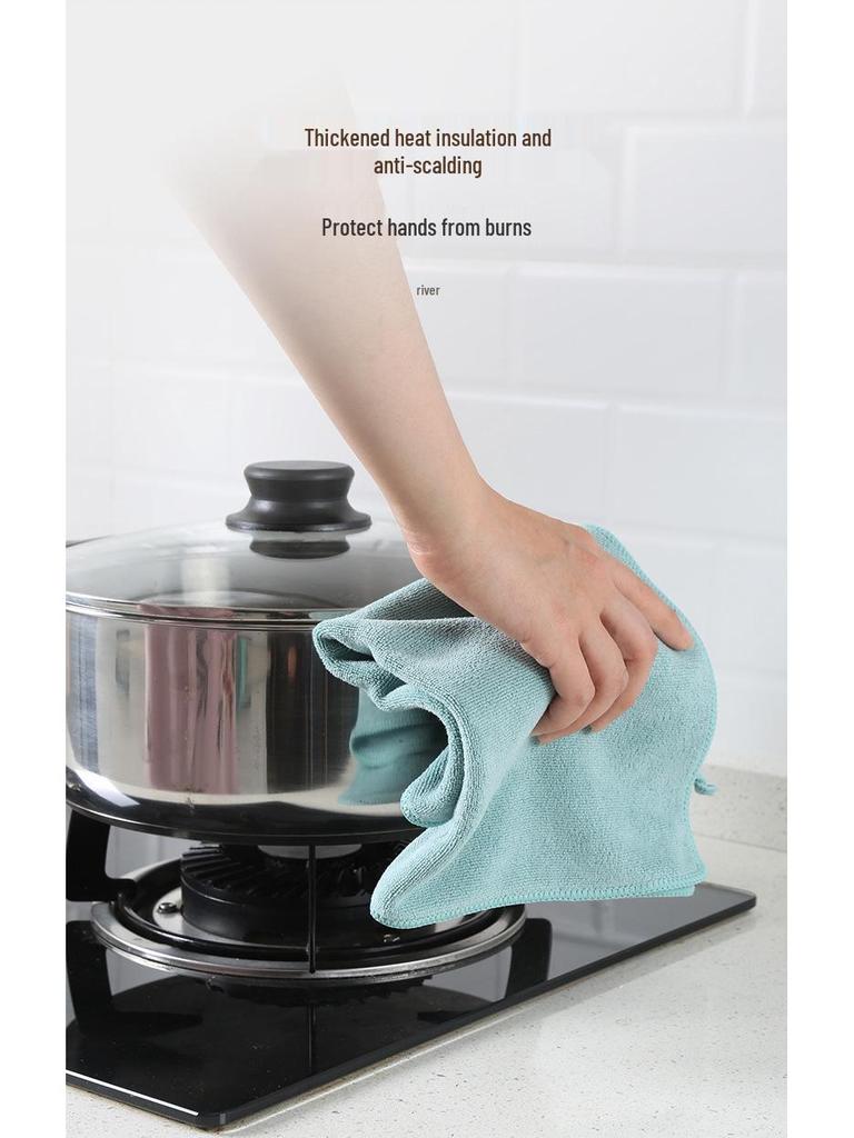 Miao Liya Thick Flannel Double-Sided Towel for Multi-Purpose Home Cleaning, Assorted Colors