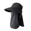 New Korean Fashion Sun Hat Spring/Summer Wide Brim Uv Protection Visor Ponytail Hole Fisherman Cape Style For Women
