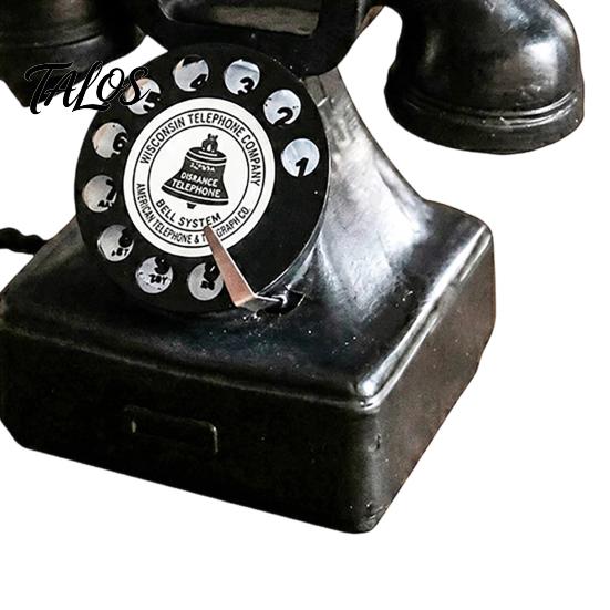 Miniatuur Vastelijntelefoon Oude Telefoon Ornamenten, Mini Retro Bureau Telefoon, Vintage Klassieke Nostalgische Decoratie Hars Decoratief Huis Kantoor Decor