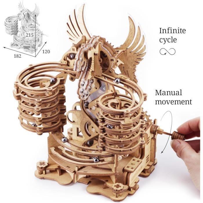 Kit de Construction - iDventure - Dragon - 260 pièces - 15 billes - Mécanisme 3D en bois