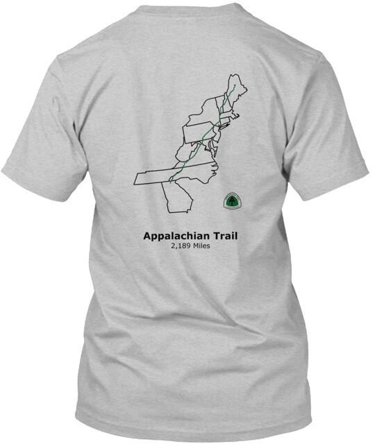 Appalachian Trail Map T-Shirt Size S to 5XL XXXL