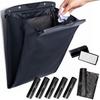 TAYOTTE Recommended by Fixing with Hooks Slim Car Trash Can 120 Car Trash Can Car Accessories Black [Officially Motorz] [Double & Tape] (Includes