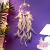 Boho Moon Dreamcatcher - Handmade Wind Chime for Grads, Celestial Pendant Decor Gift