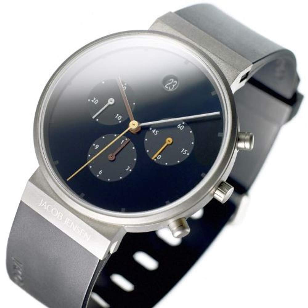 Jacob Jensen 600 Chronograph Black Watch Men's