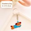 West Highland Terrier Cartoon Acrylic Keychain - Polka Dot Puppy Charm