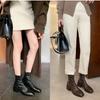 Seconds Hair~ Grape Mother, Korean Square Head Washed Horse Skin Thin Short Boots Thick Heel Thick Sole Small Ankle Boots Women's Autumn and Winter
