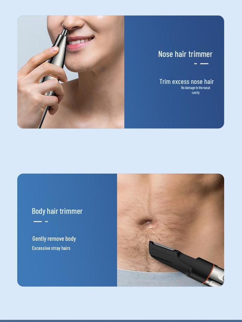 Multi-functional Men’s Electric Hair Clipper & Trimmer Set for Home & Salon Use