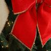 Gold-Edged Christmas Bow Classic Holiday Bow Festive Bow Decoration  For Staircases Garlands Mantels