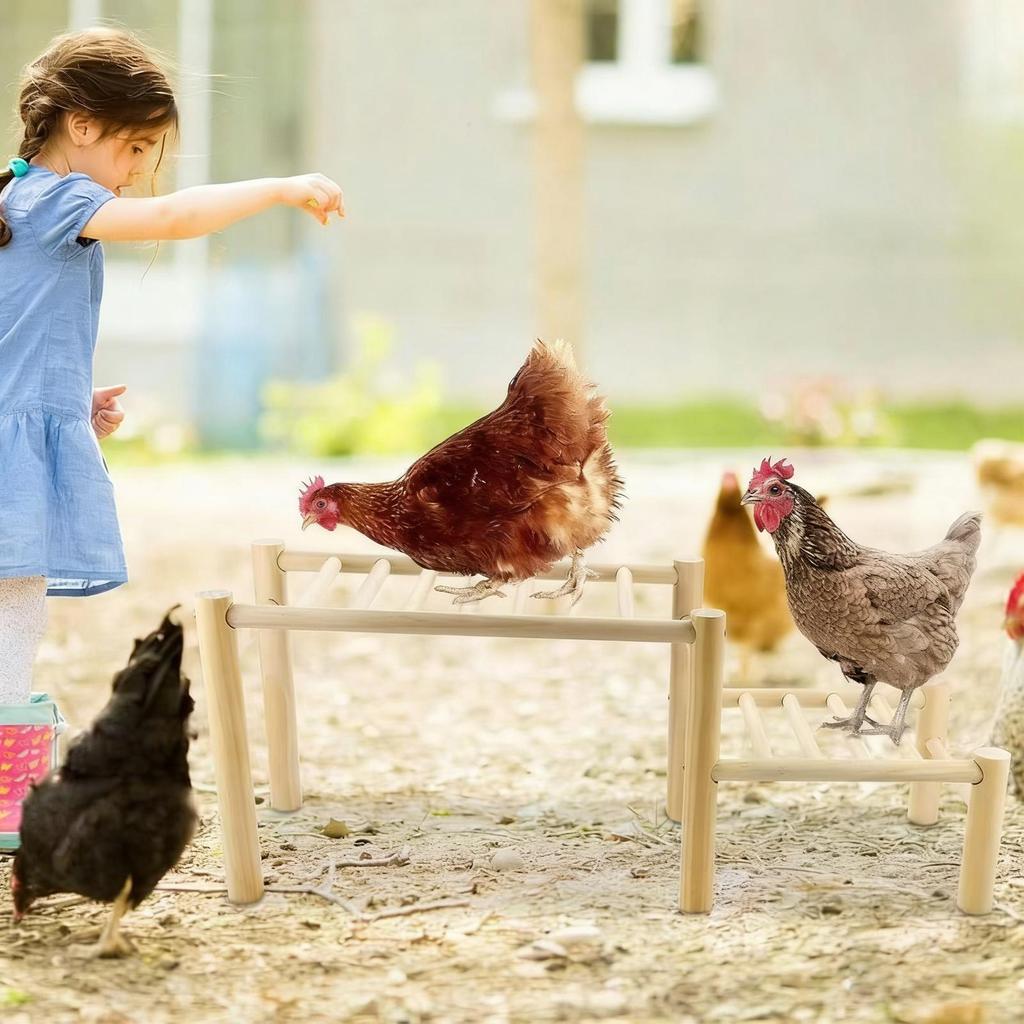 Sitzstange Stark Sicher Holz Hühner Spielzeug Küken Sitzstange Ständer Spielzeug für Hinterhof Garten Bauernhöfe Stall Haus