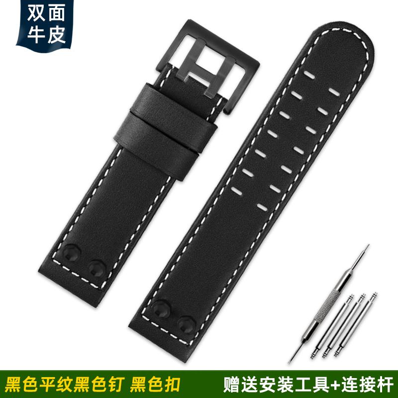 For Hamilton Khaki Field H78646733 H78626583 Metal Rivet Watchband 22 24mm Leisure Business Genuine Leather Watch Strap Bracelet