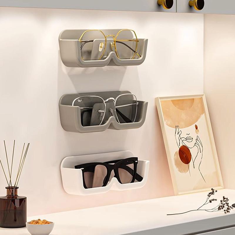 Wall-Mounted Glasses Holder Eyeglasses Storage Box Glasses Display Rack Sunglasses Display Holder Bedside Storage Rack