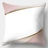 45x45 Simple Abstract Pink Line Leaf Printed Polyester Cushion Cover for Home Living Room Sofa Chair Decorative Pillowcase