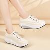 35-41 Women's Leather Lace-up Platform Rocker Shoes Wedge shoes Casual Shoes