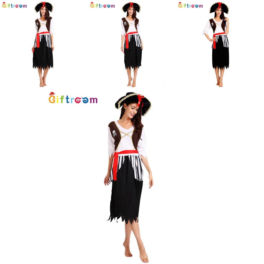Elegant And Alluring Womens Pirate Costume Dress Perfect For Halloween And Costume Events