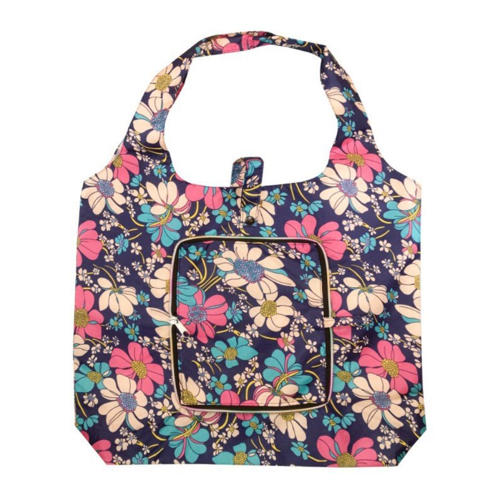 

Fashion Various Prints Folding Shopping Bags Large Capacity Convenient Portable Handbag Reusable Nylon Shoulder Bags
