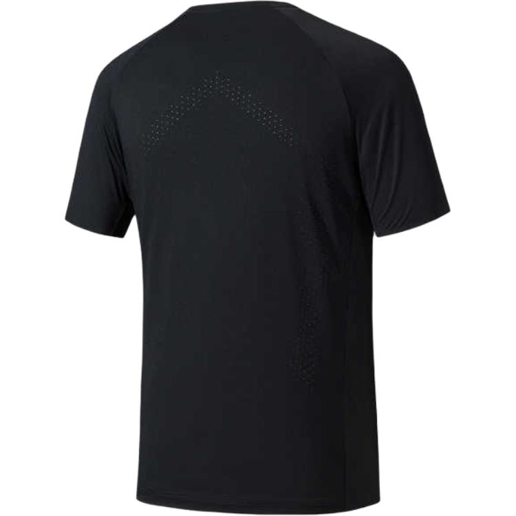 Anta Champion Outdoor Series Solid Color Breathable Versatile Short Sleeve T-Shirt Men Tops Basic-Black 152520121-4