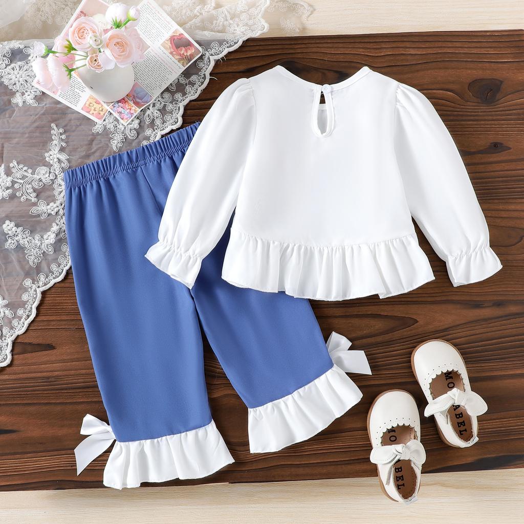 Kids Casual Long-Sleeve Set, Comfortable Daily Wear Outfits