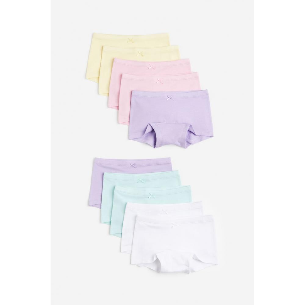 

Набор из 10 хлопковых трусов-боксеров HM Светло-фиолетовый Светло-желтый