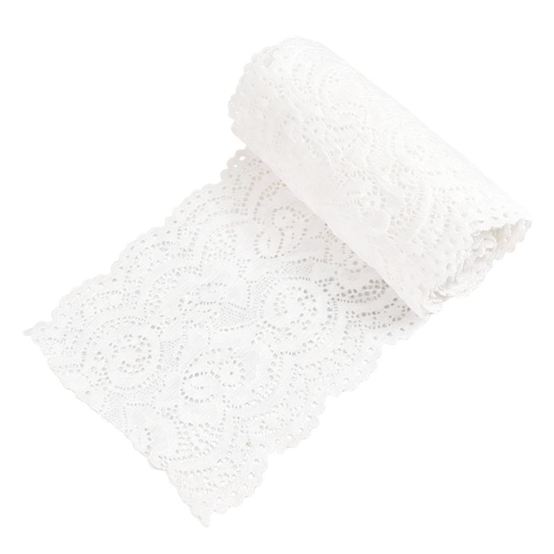 Stretchy Trim Ribbon 10CM Wide 2Yard Long for Sewing Projects, Soft Scalloped Style Ribbon for Fabric Craft Finishing