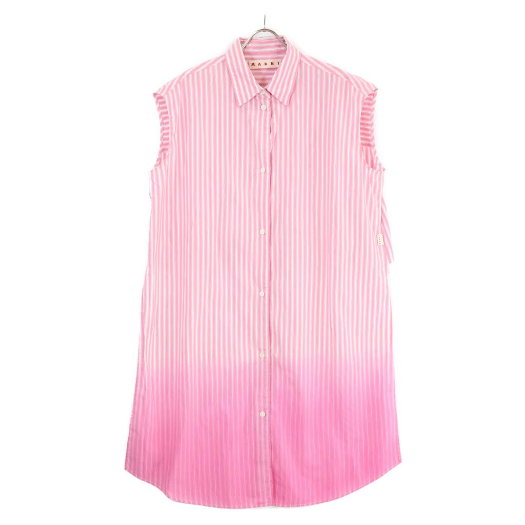 MARNI [Domestic Regular/22Stainless Steel] TTMA0186A0 Striped Gradient Sleeveless Shirt/ tops 42 Pink / WhiteUsed