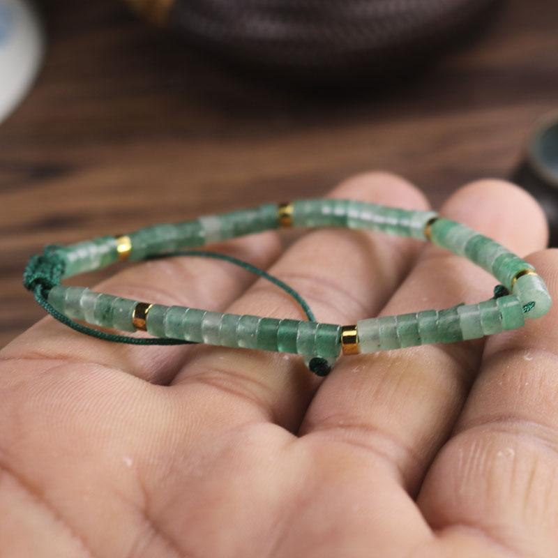 Aventurine Handmade 4mm Tibetan Beads Healing Calming Minimalist Women Bracelet