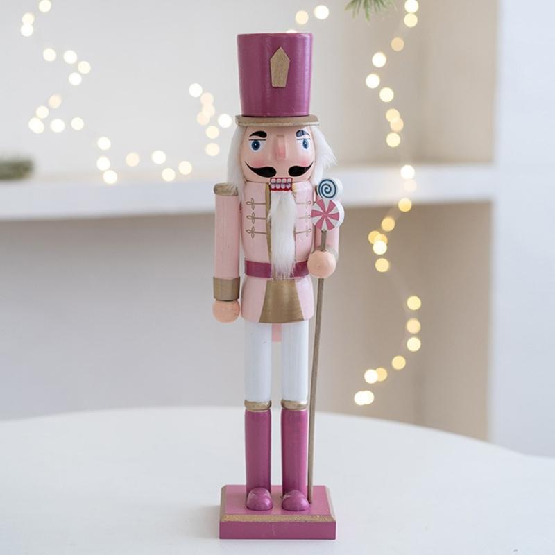 Christmas Nutcrackers Ornament, Wood Christmas Nutcrackers Soldier Figures Standing Decorations for Christmas