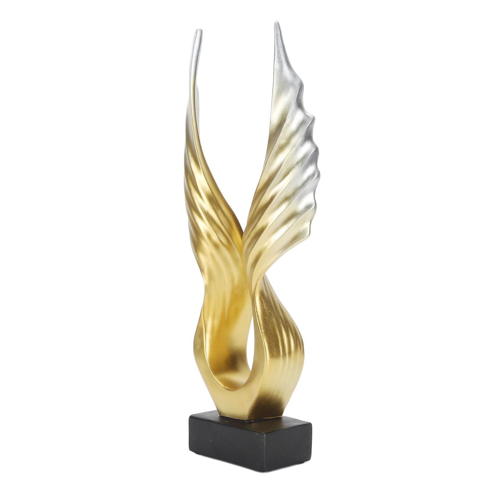 Abstract Wing Sculpture Modern Innovative Light Luxury Resin Abstract Wing Statue for Home Living Room TV Cabinet