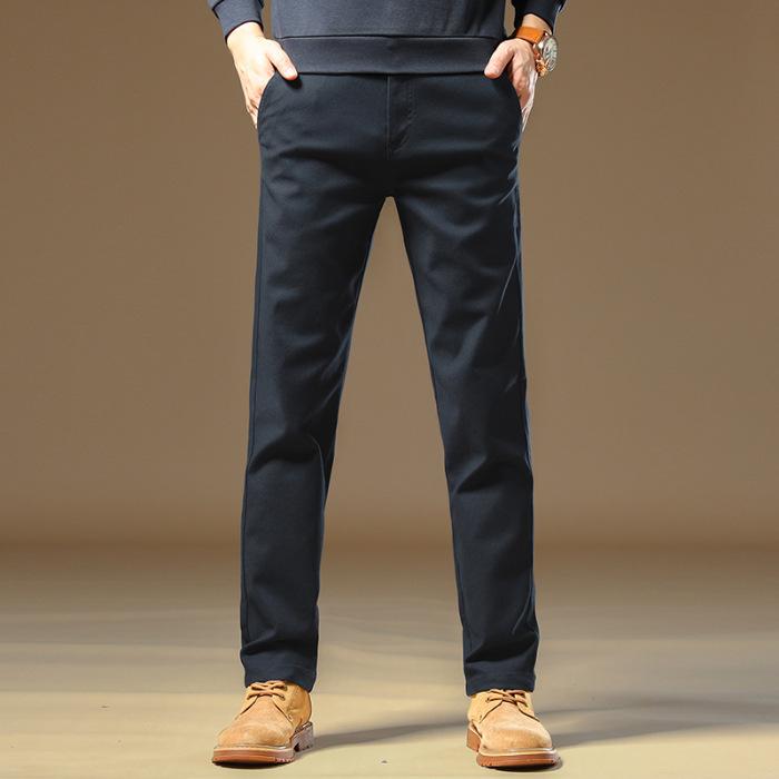 Autumn Casual Pants High-end Comfortable Pants Men's Slim-fitting Straight Autumn and Winter Business Pants Versatile Trousers