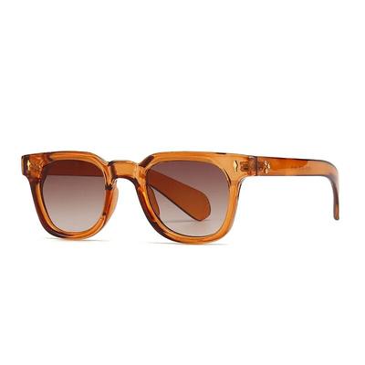 Retro Square Men Rivets Sunglasses Shades UV400 Fashion Women Green Sun Glasses