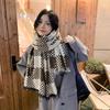 2024 British Checkered Women's Winter Scarf: Versatile Student & Couple Shawl