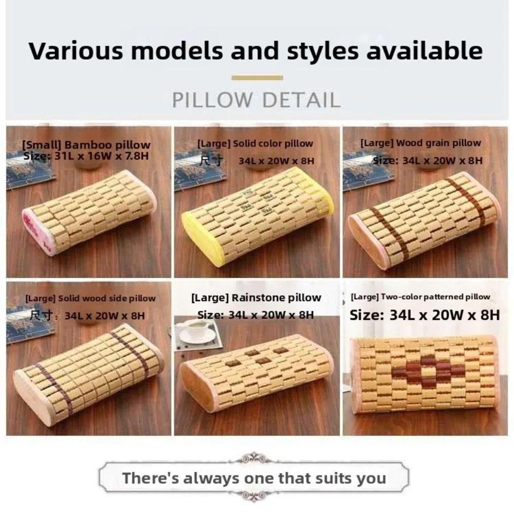 Cooling Breathable Pillow Bamboo Handwoven Bamboo Pillow New Wood Cool Pillow  Home