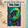 Fox Theme Soft Beach Towel Personalized Custom Name Text Towel Portable for Beach Pool Travel