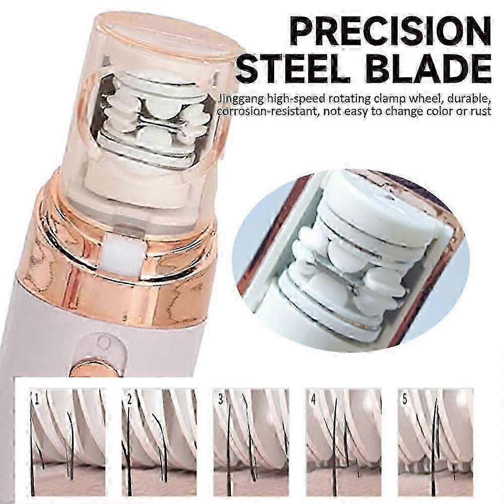 Women’s Rechargeable Painless Facial Hair Epilator Electric Eyebrow Lip Hair Trimmer Gentle Removal