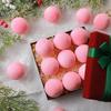 Wholesale Plastic Velvet Ball Pendants Flocked Christmas Balls Xmas Tree Hanging Ornaments New Year Wreath Party Decorations