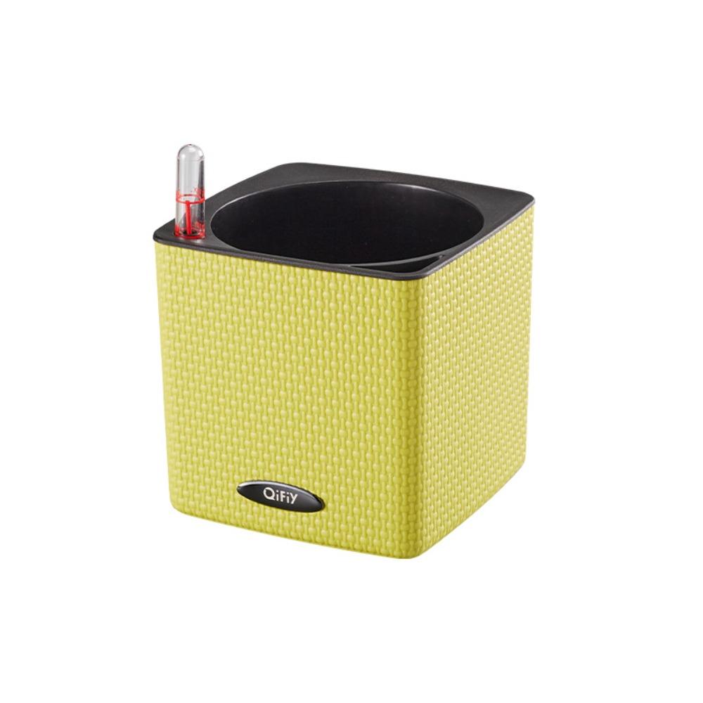 

Self-absorbent Flower Pot Transparent Bonsai Decor New Succulent Plant Pot Home Tabletop зелёный