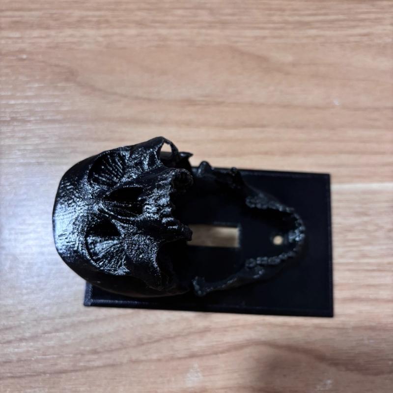 3D Printed Skull Light Switch Cover - Skull Wall Control Panel, Easy To Screw In Installation, Gothic and Halloween Decorations